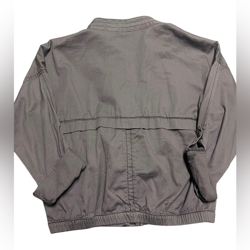 Hollister  NWT Gray Utility Jacket Women's Size Small Full Zip Y2K Cropped - Picture 9 of 12